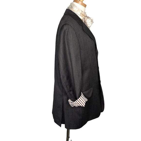 Michael Kors vintage 90s 100% wool pinstripe blazer jacket sportcoat size 38S - Picture 5 of 9